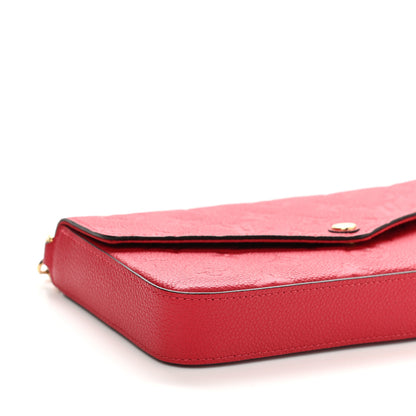 Louis Vuitton Empreinte Pochette Felicie Chain Wallet Scarlet 9 of 11