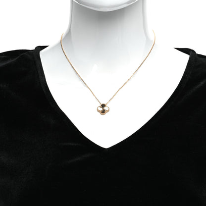 Van Cleef & Arpels 18K Yellow Gold Guilloche Vintage Alhambra Pendant Necklace 2 of 8