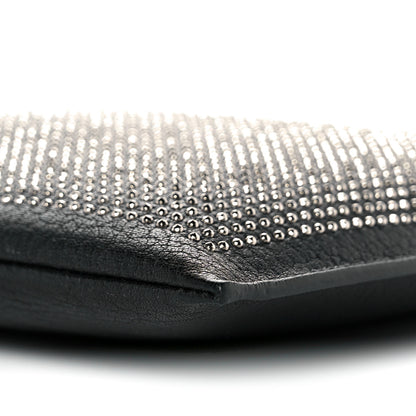 Saint Laurent Calfskin Studded Letters Zipped Clutch Black 10 of 11
