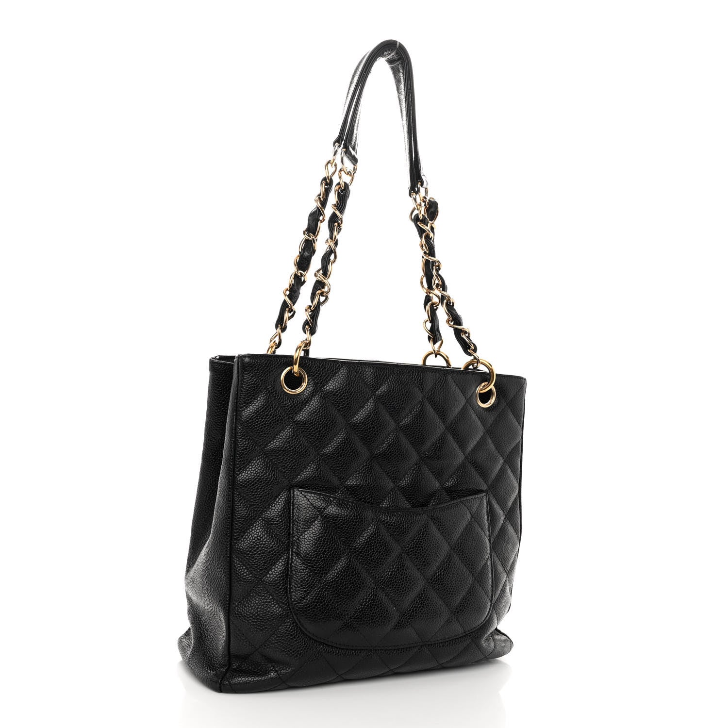 Chanel Caviar Quilted Petit Shopping Tote PST Black 3 of 11