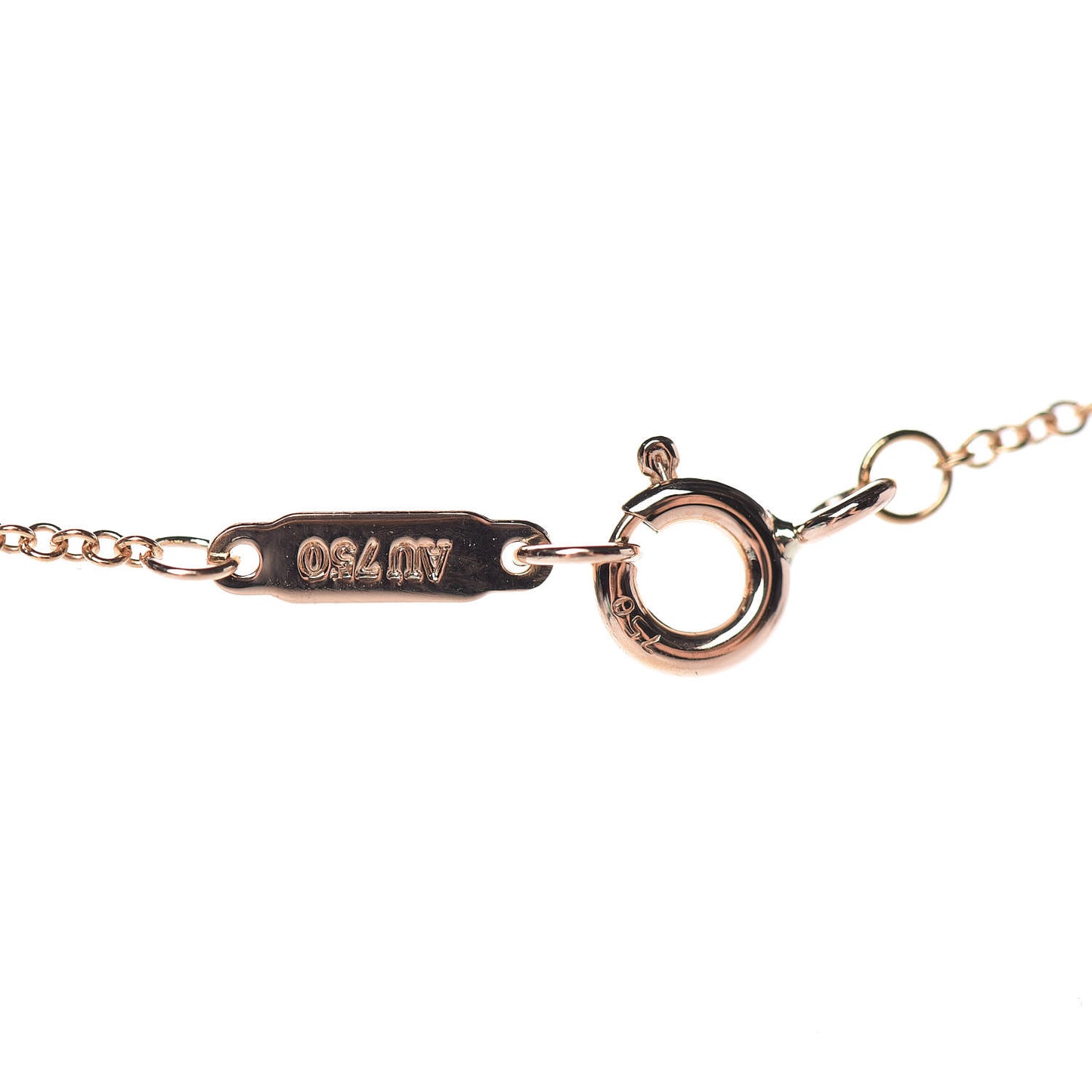 18K Rose Gold Diamond Heart Pendant Necklace