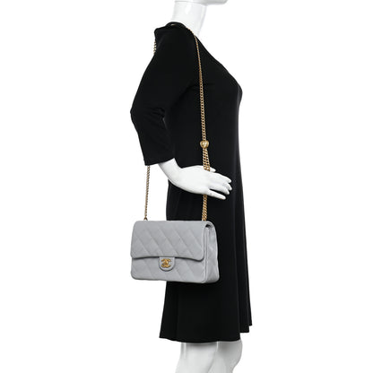 Chanel Caviar Quilted Sweetheart Flap Grey 2 of 10
