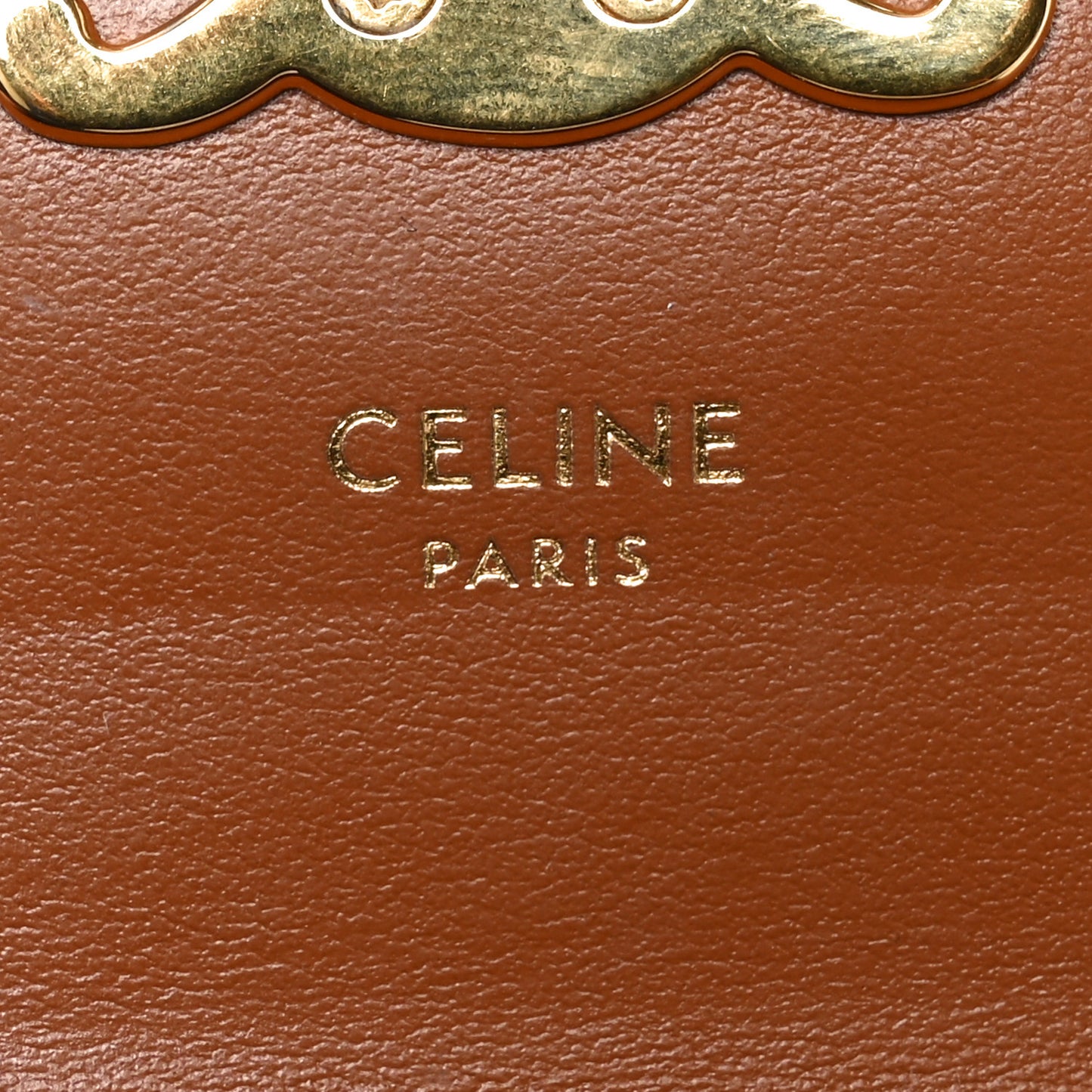 Triomphe Canvas Calfskin Flap Card Holder Tan