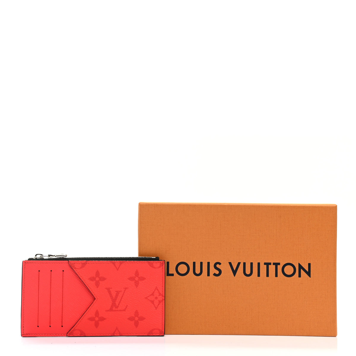 Louis Vuitton Taigarama Coin Card Holder Fire Red 7 of 7