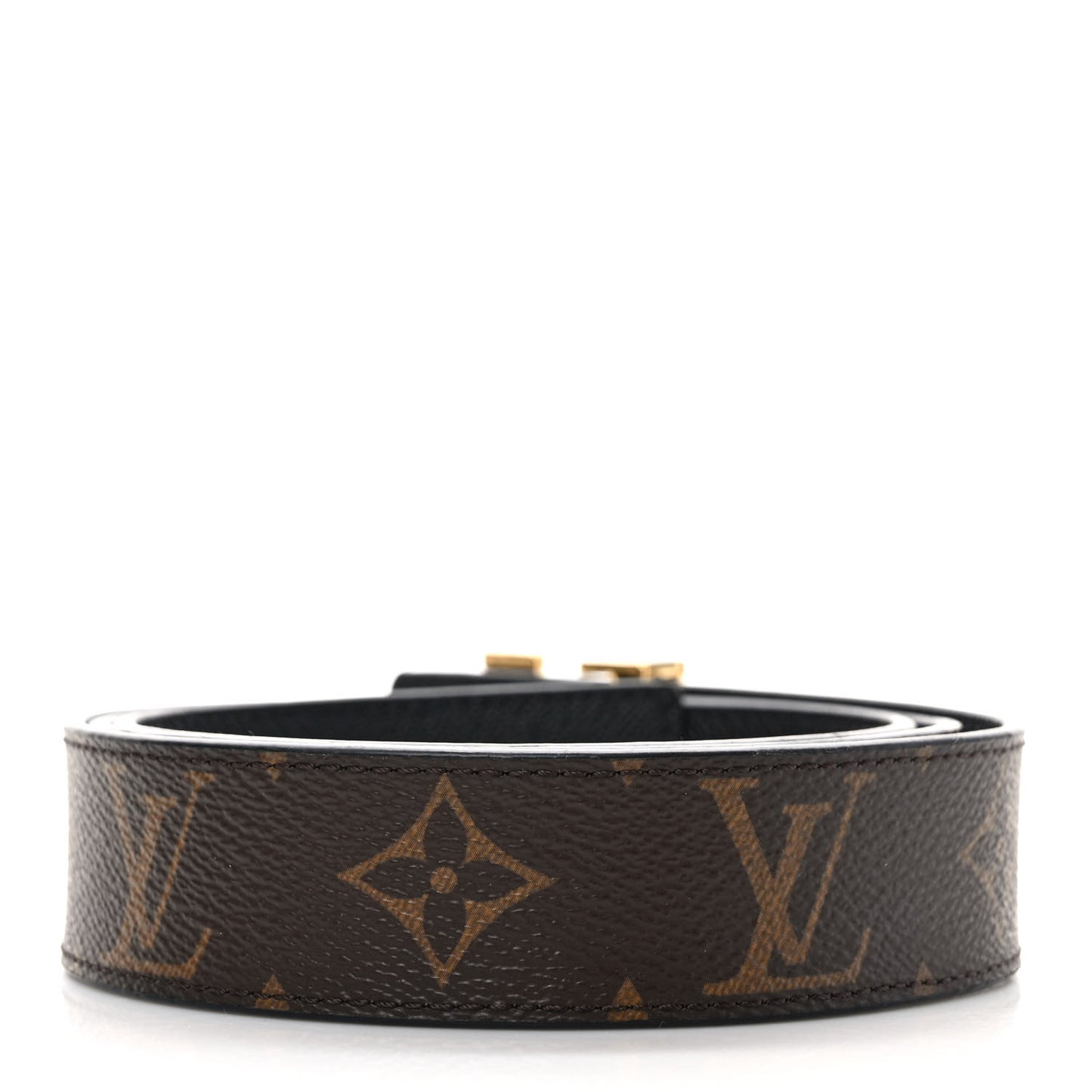 Calfskin Monogram 30mm LV Initiales Reversible Belt 90 36 Black