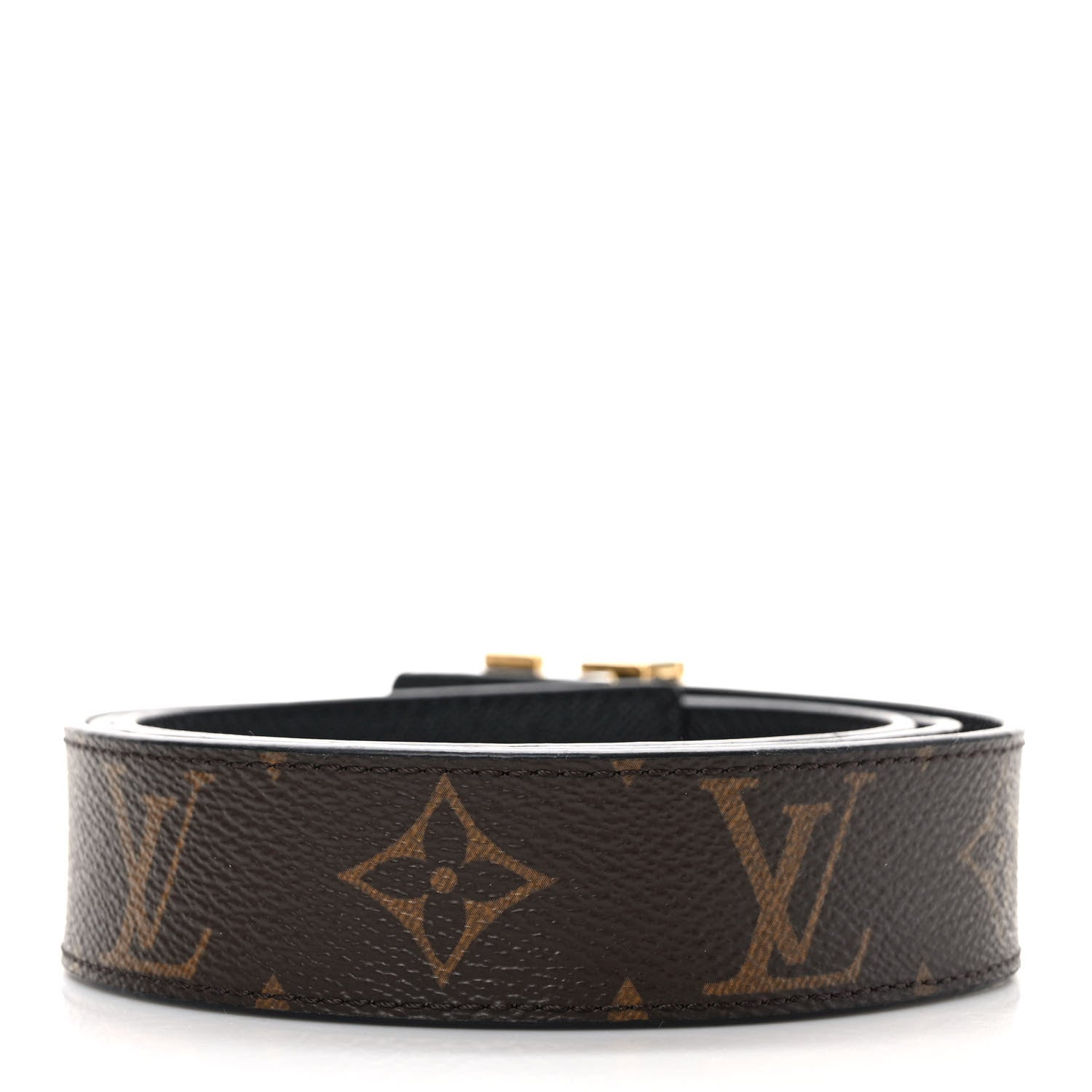 Louis Vuitton Calfskin Monogram 30mm LV Initiales Reversible Belt 90 36 Black 2 of 5