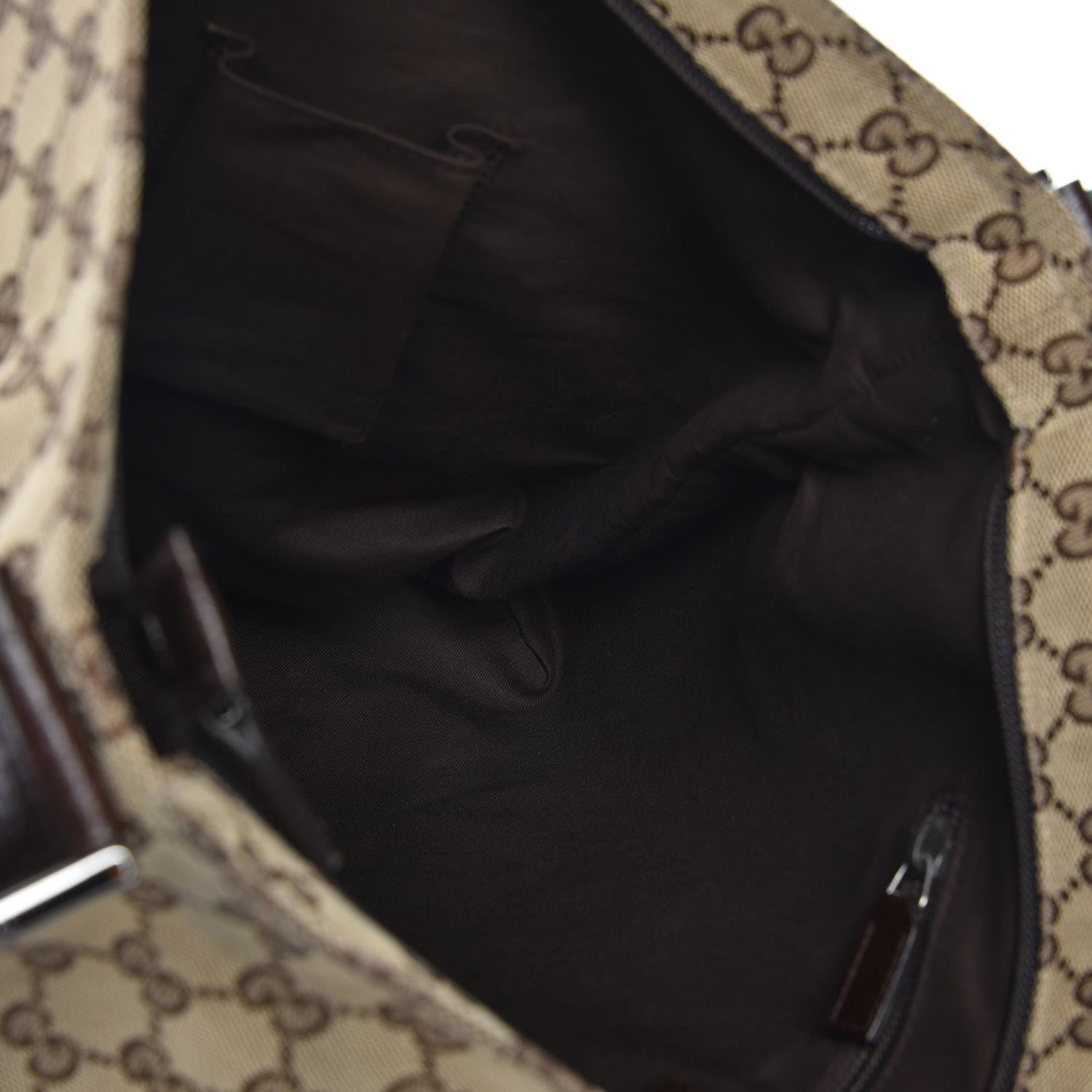 Gucci Monogram Web Medium Flat Messenger Bag Brown 5 of 12