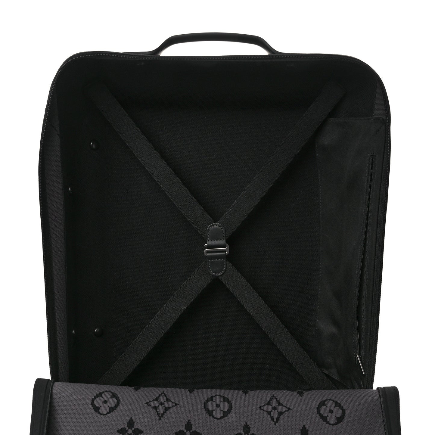 LOUIS VUITTON Knit Monogram Eclipse Horizon Soft 55 Suitcase