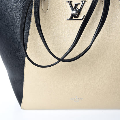 Louis Vuitton Calfskin Lockme Cabas Vanille Black 18 of 18