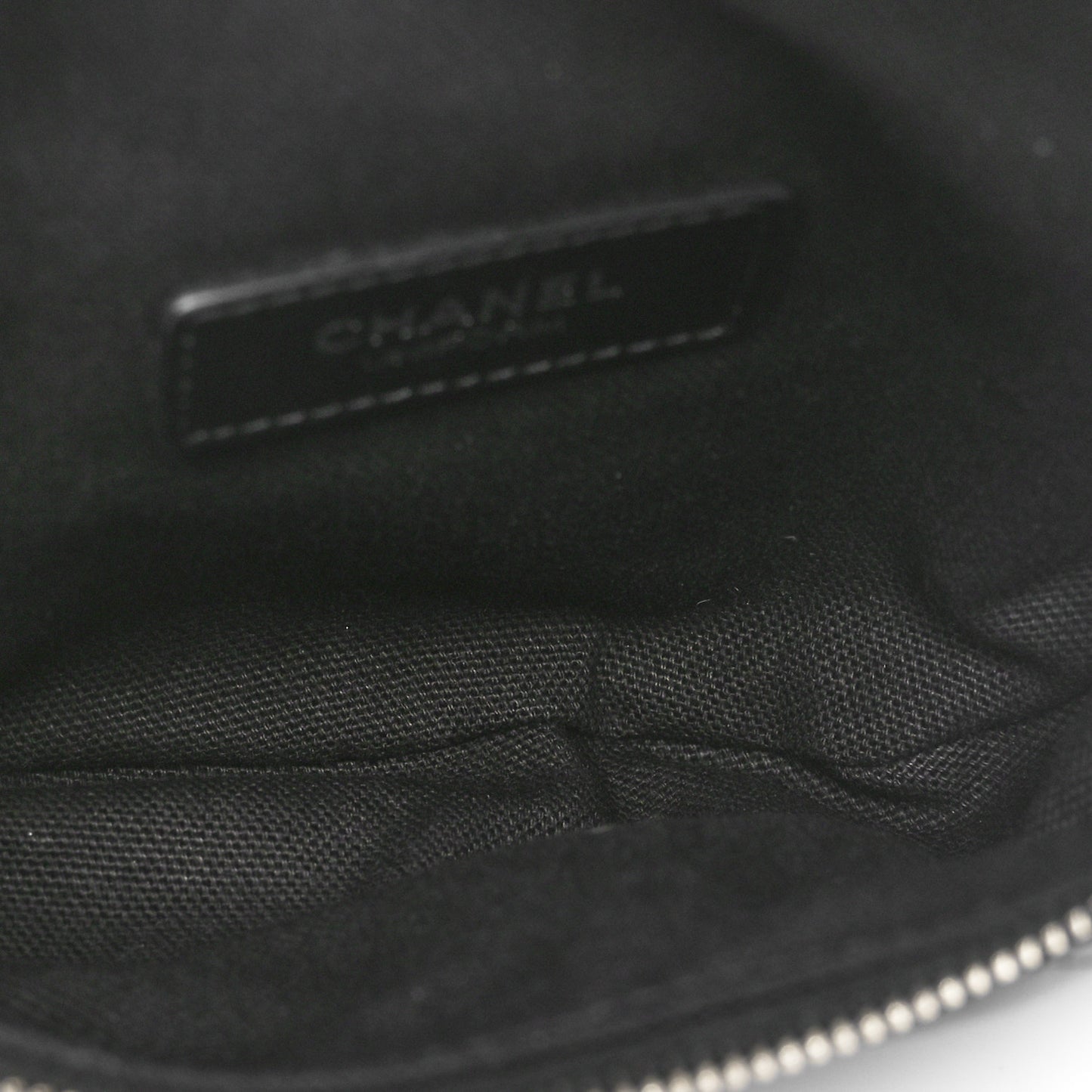Calfskin Quilted Waist Belt Bag Black