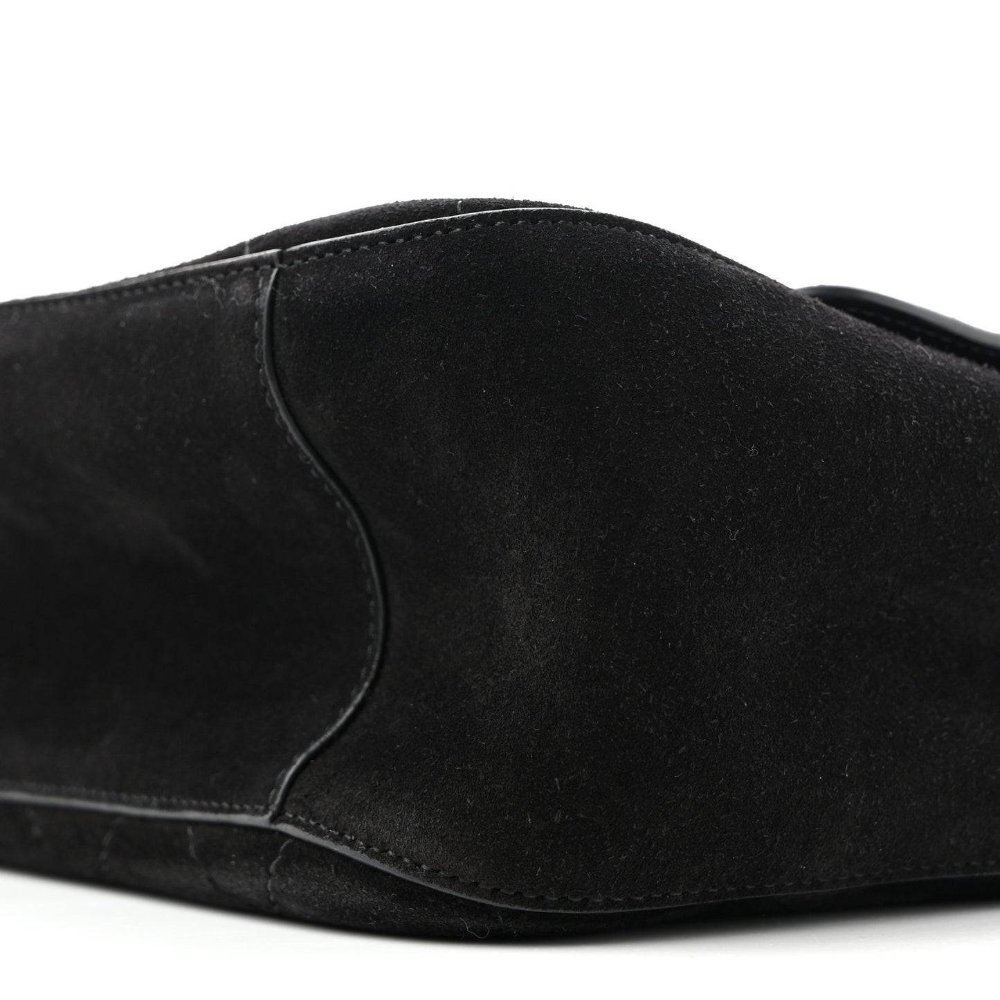 Suede Calfskin Small Souplissimo Maxi Flap Black