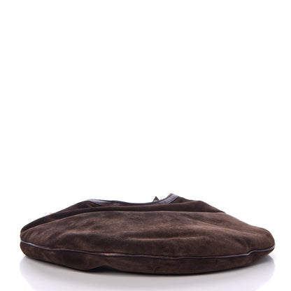 Gucci Suede Horsebit Embossed Glam Hobo Dark Brown 4 of 10