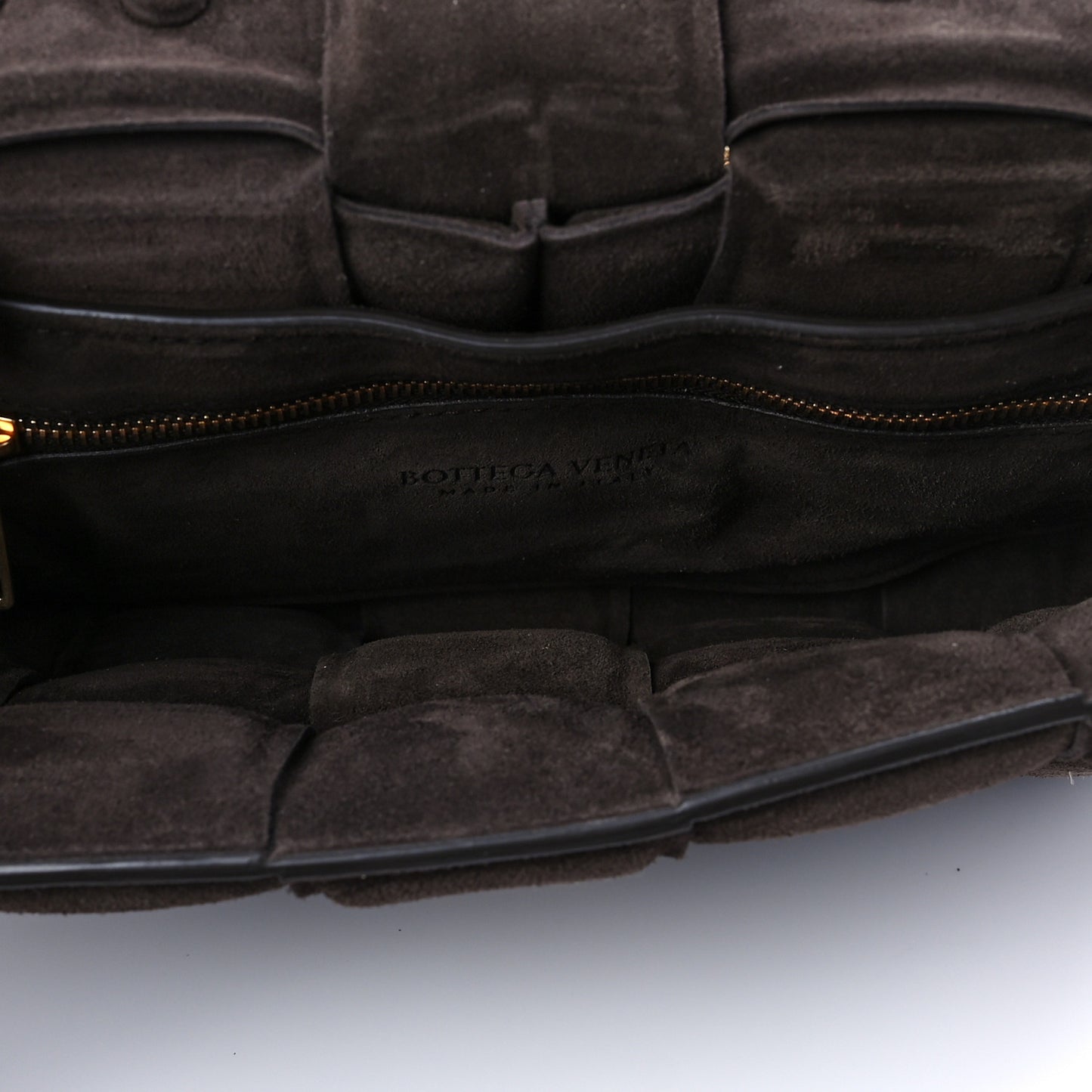Suede Maxi Intrecciato Padded Chain Cassette Crossbody Bag Fondant