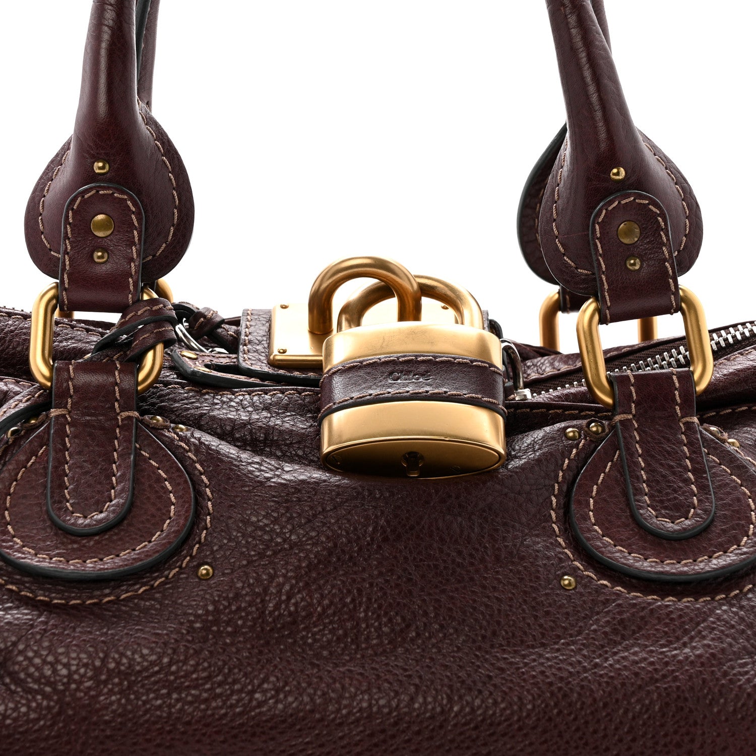 Chloe Calfskin Medium Paddington Satchel Chocolate 8 of 13