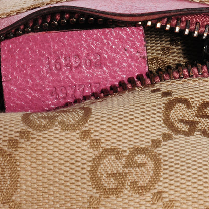 Gucci GG Monogram Web Double Pocket Belt Bag Pink 6 of 7