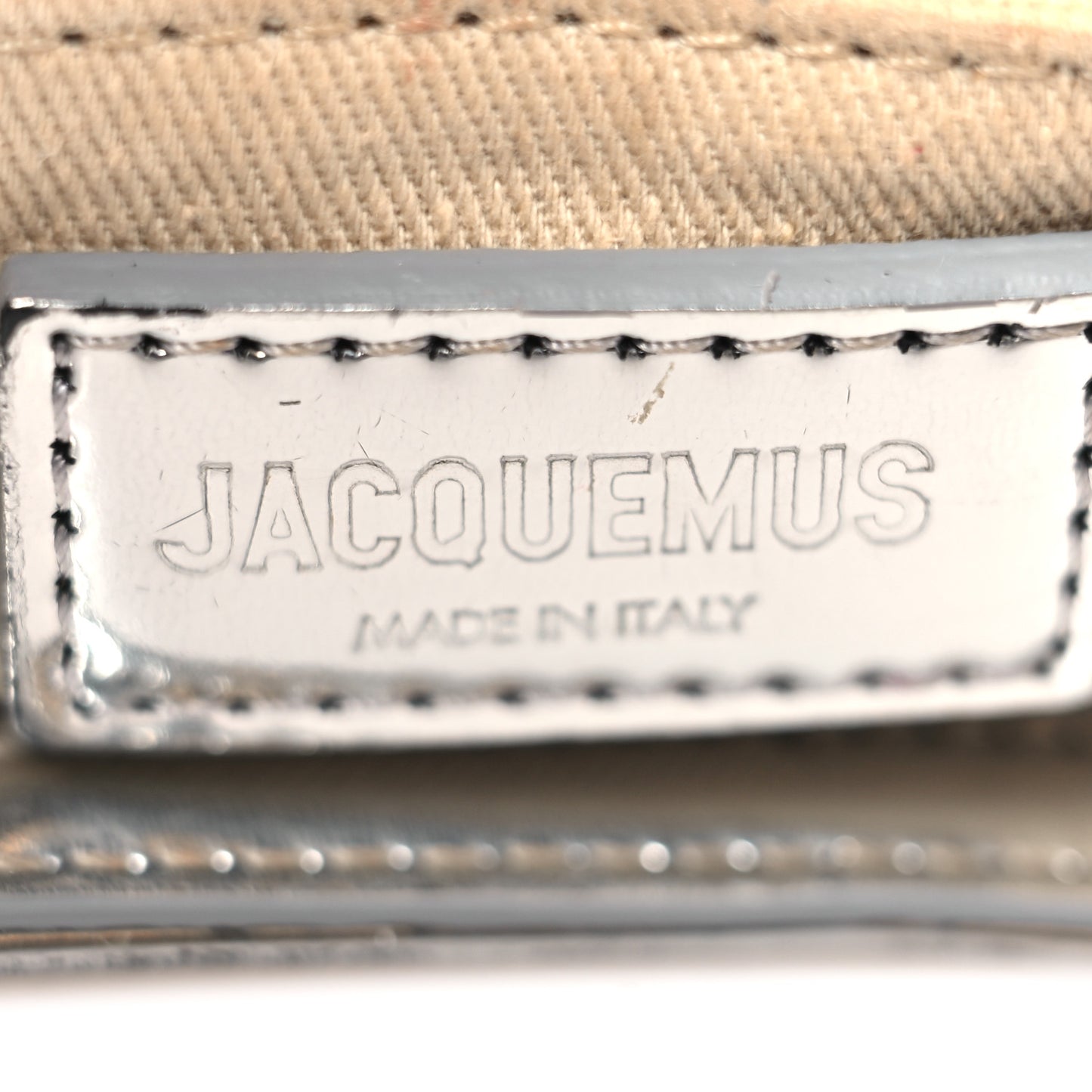 Metallic Calfskin Le Bisou Perle Silver