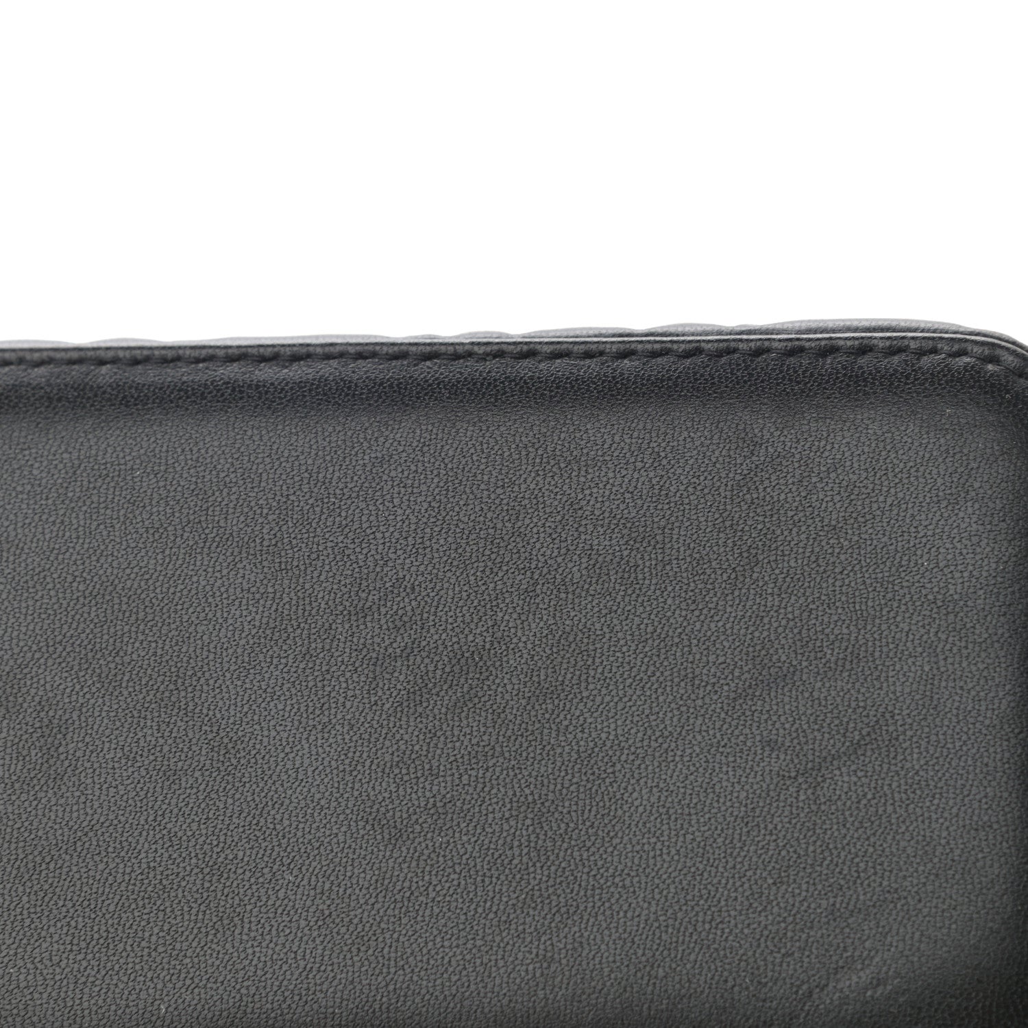 Chanel Lambskin Camellia Embossed Small Vanity Case With Chain Black 9 of 10