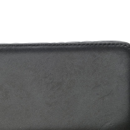 Chanel Lambskin Camellia Embossed Small Vanity Case With Chain Black 9 of 10
