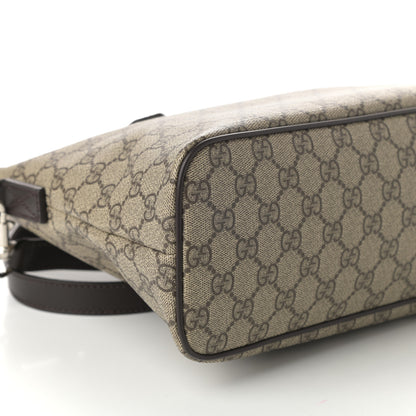 Gucci GG Supreme Monogram Small Zippered Tote Dark Brown 8 of 9