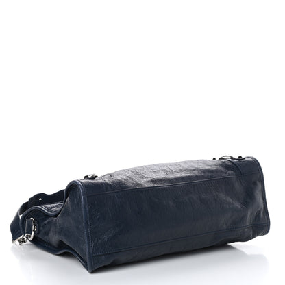Balenciaga Agneau Classic Silver Hardware City Bleu Obscur 4 of 10