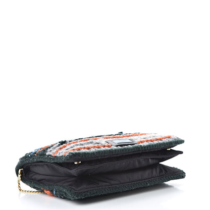 Prada Tweed Maglia Flap Bag Smeraldo 4 of 9