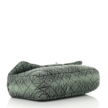 Chanel Denim Quilted Denimpression Flap Green Black 4 of 10