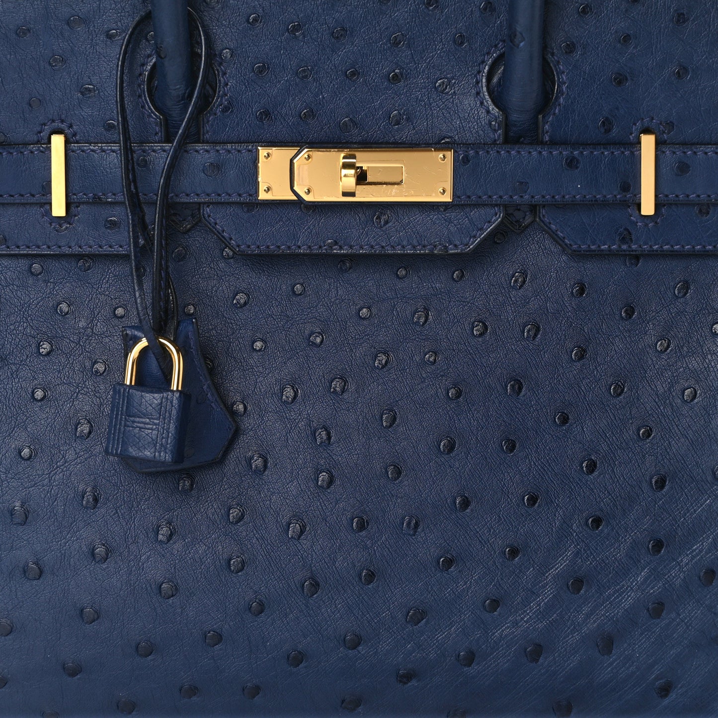 Ostrich Birkin 30 Bleu Iris