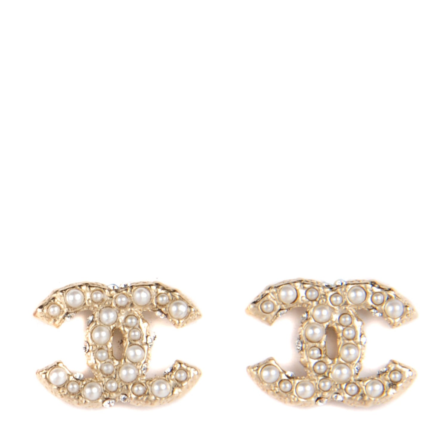 Pearl CC Earrings Gold