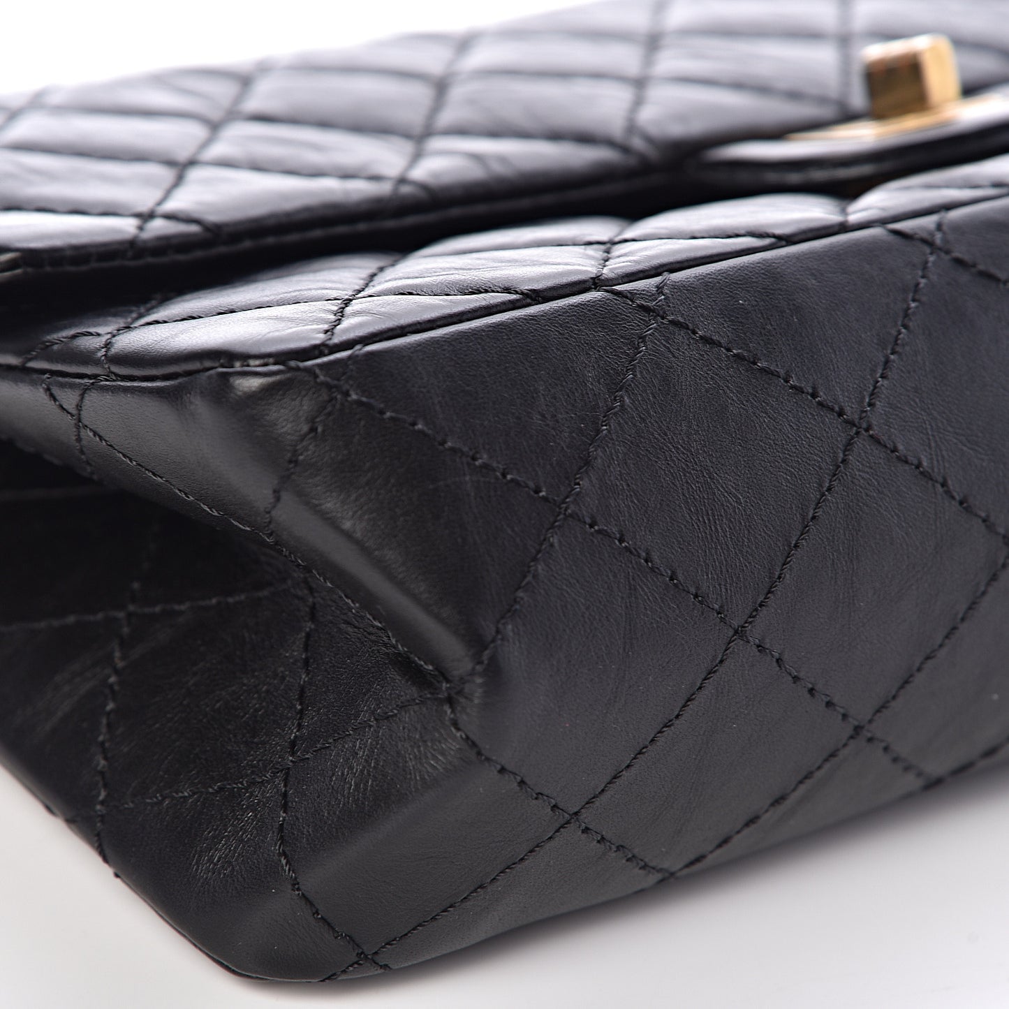 Aged Calfskin Quilted 2.55 Reissue 226 Flap Black