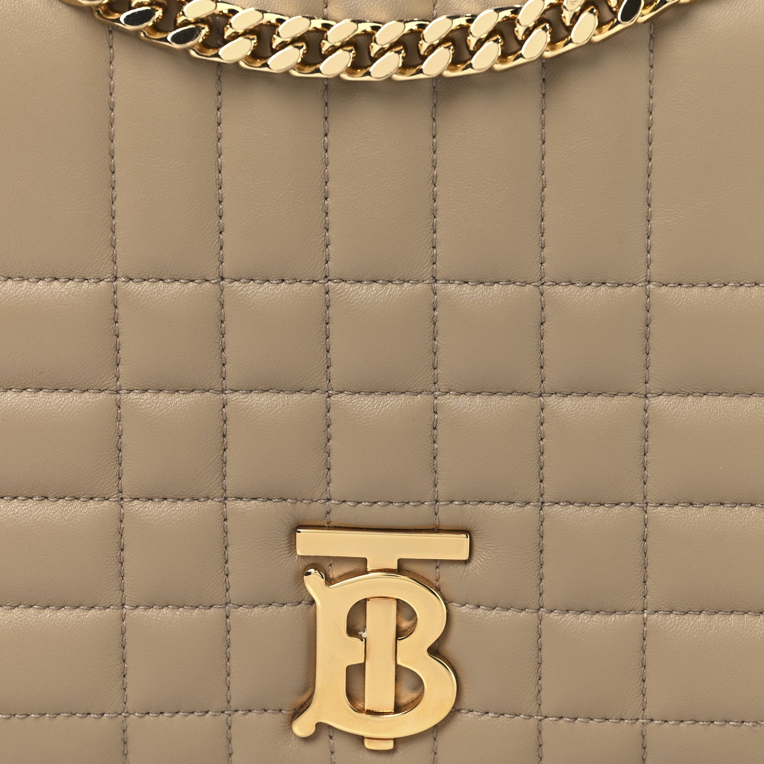 Burberry Lambskin Quilted Medium Lola Bag Oat Beige 7 of 10