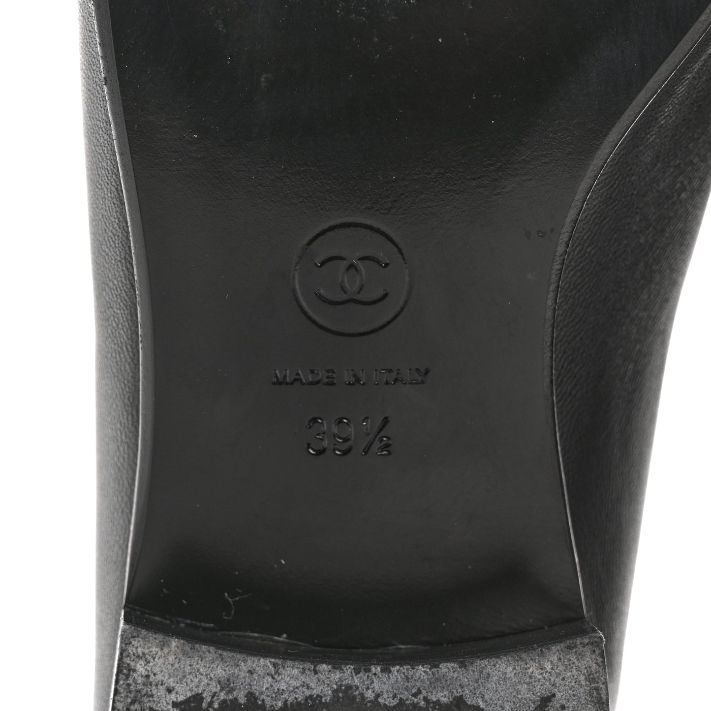 Lambskin Quilted Boy Loafers 39.5 Black