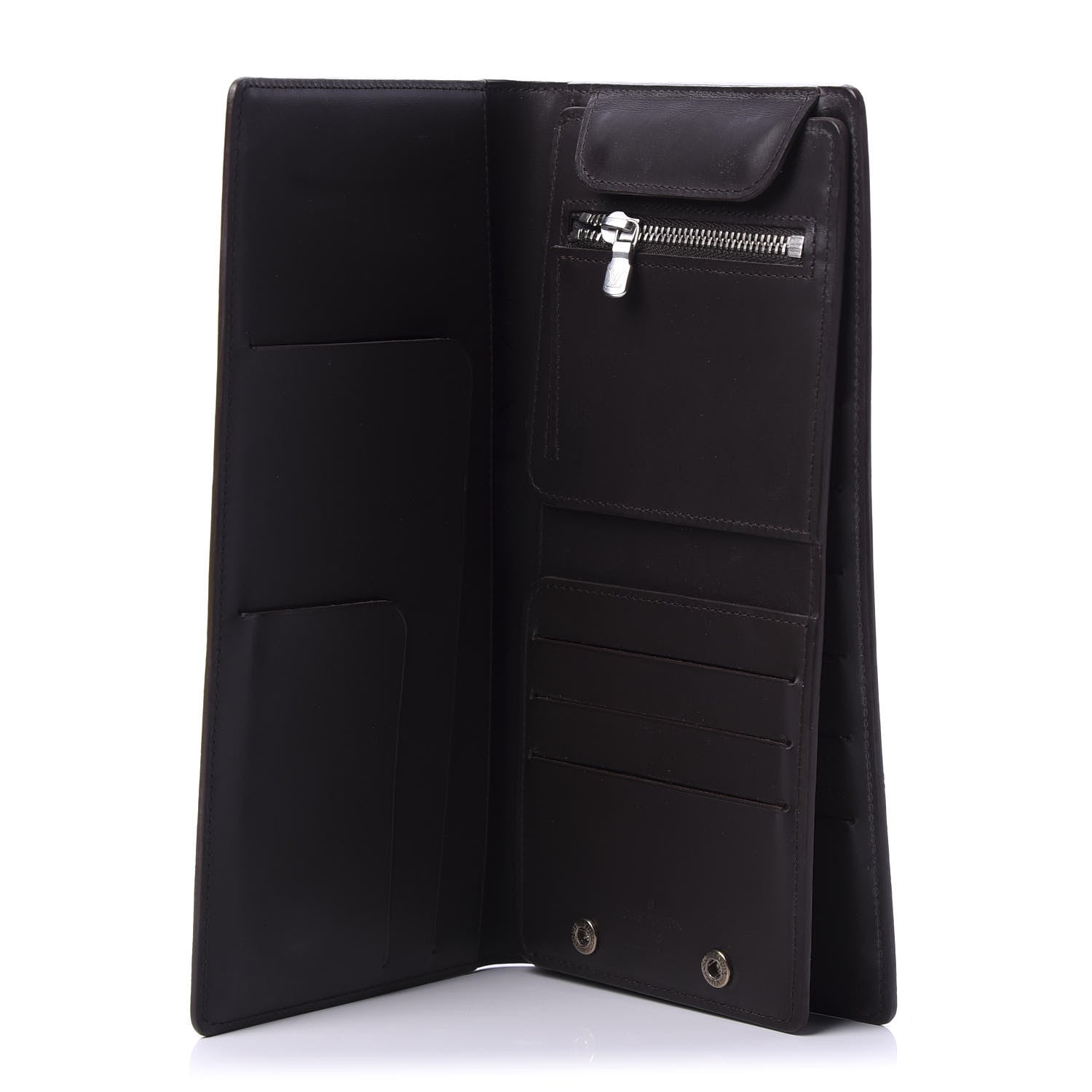 Louis Vuitton Monogram Glace Portefeuille Double Wallet Cafe 5 of 9