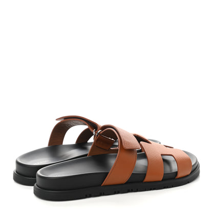 Hermes Epsom Womens Chypre Sandals 39 Natural 4 of 9