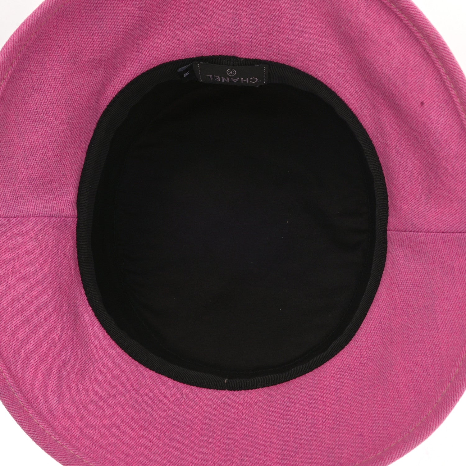Chanel Denim Logo Bucket Hat M Pink Yellow 7 of 8