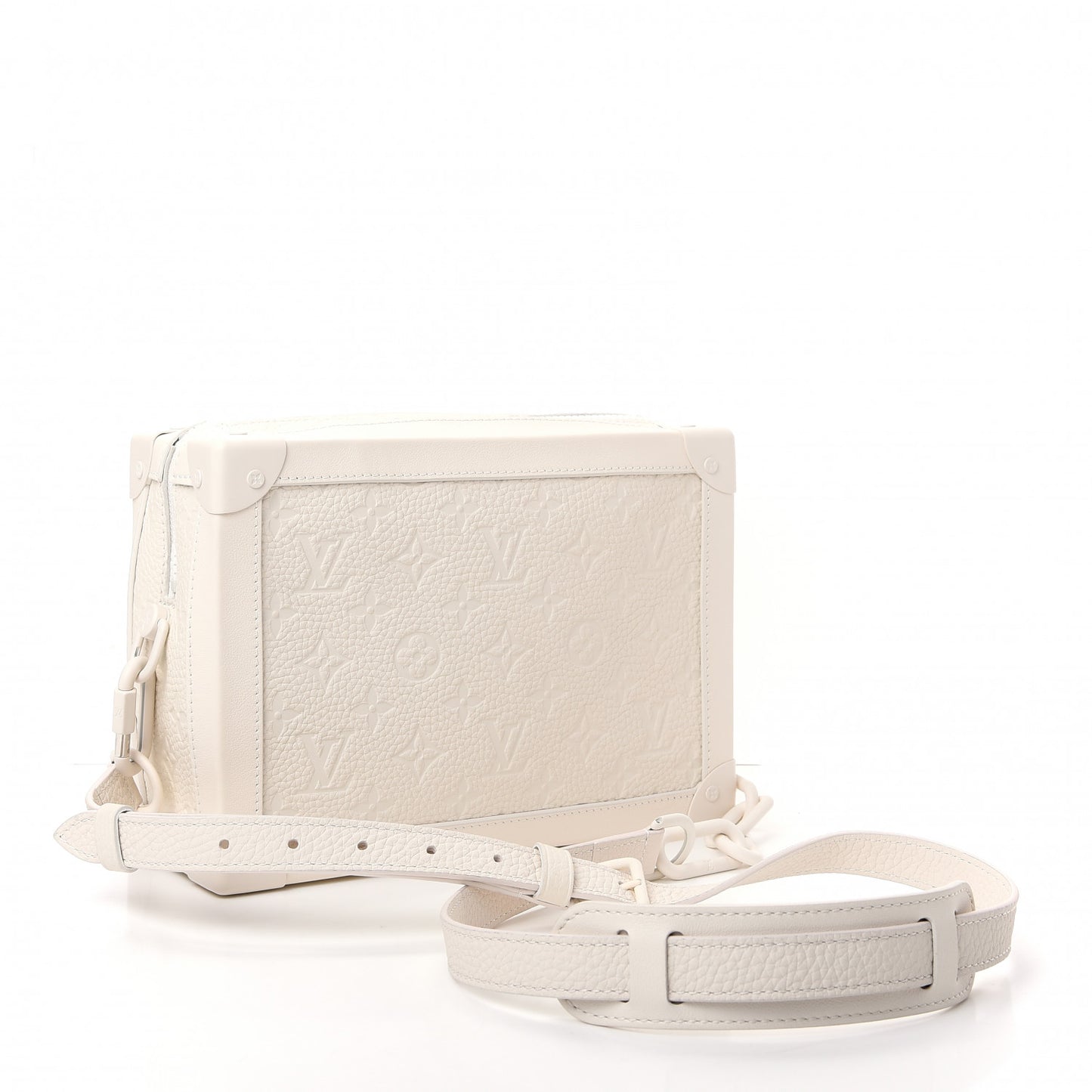 Taurillon Monogram Solar Ray Soft Trunk Powder White