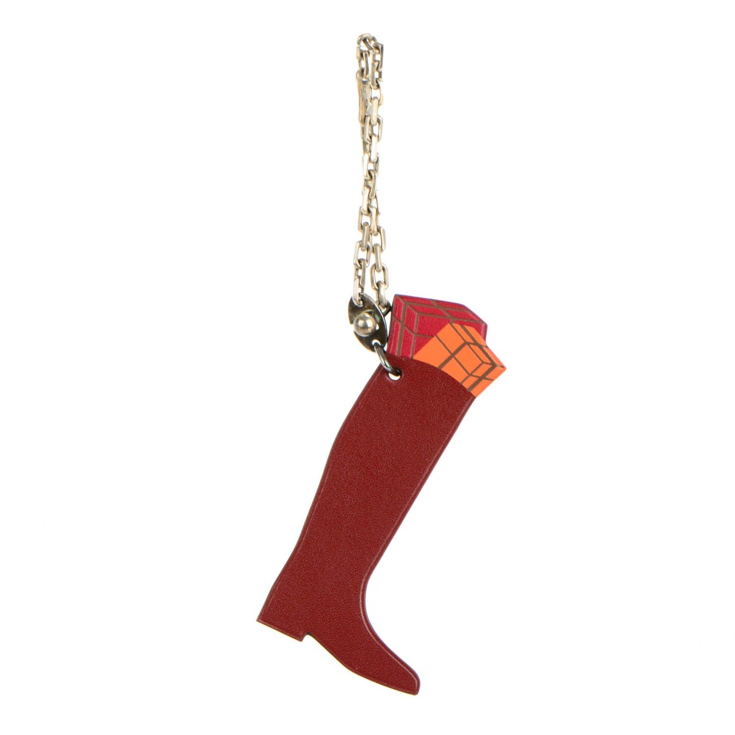 Tadelakt Boot Bag Charm Rouge H