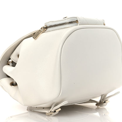 Chanel Caviar Quilted Mini Business Affinity Backpack White 9 of 10