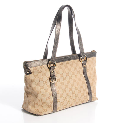 Gucci Monogram Medium Abbey Tote Metallic 3 of 8