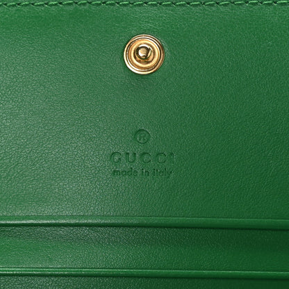 Gucci Calfskin GG Matelasse Card Case Wallet Spring Green 6 of 7