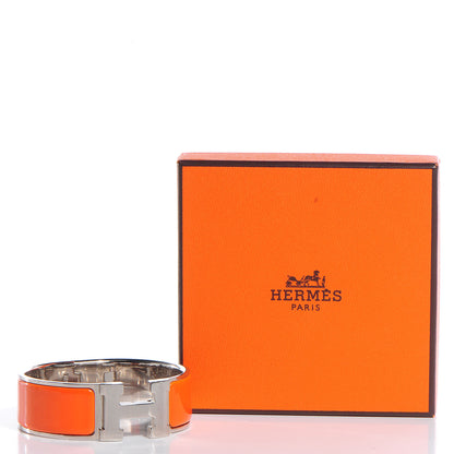 Hermes Enamel Wide Clic Clac H Bracelet PM Orange 4 of 7