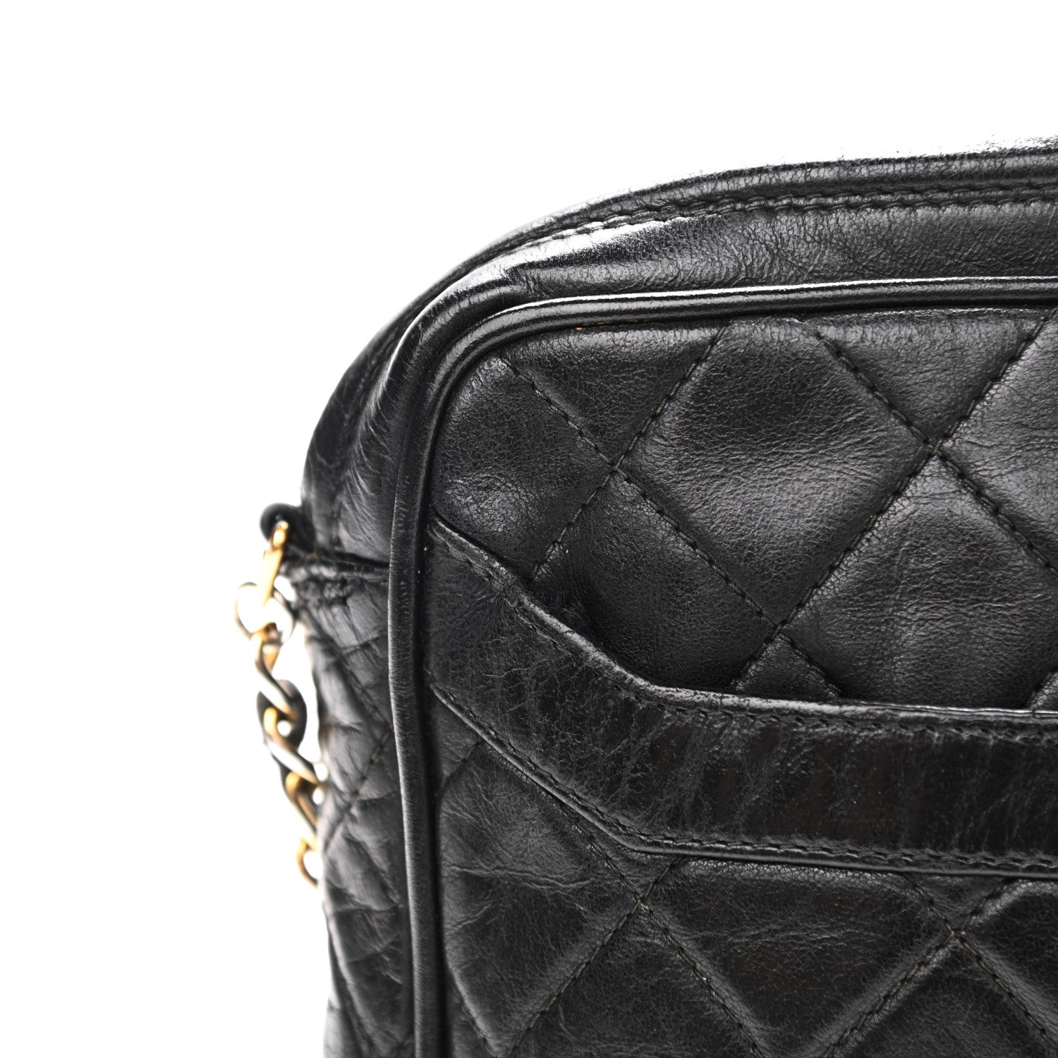 Chanel Lambskin Quilted CC Tassel Camera Case Black 17 of 19