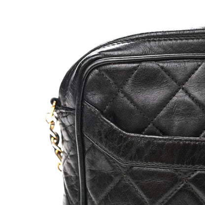 Chanel Lambskin Quilted CC Tassel Camera Case Black 17 of 19