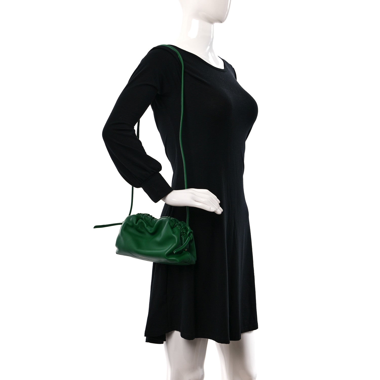 Mansur Gavriel Lambskin Mini Cloud Clutch Green 2 of 10