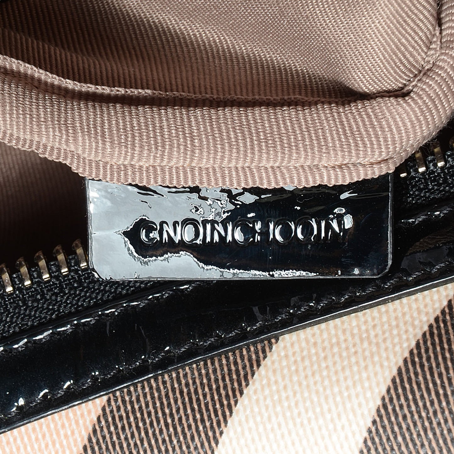 Supernova Check Patent Small Chester Bowling Bag Black
