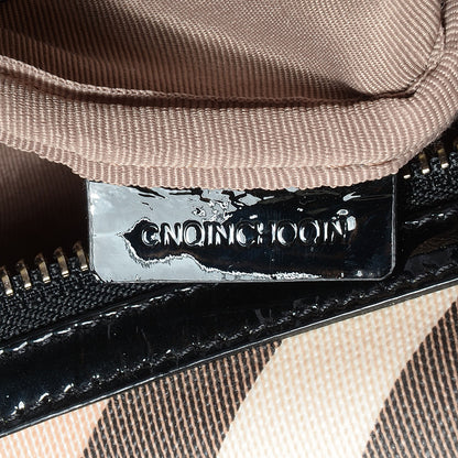 Burberry Supernova Check Patent Small Chester Bowling Bag Black 6 of 8