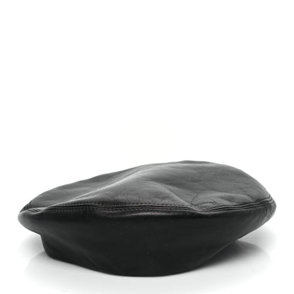 Gucci Lambskin Beret Hat 57 M Black 5 of 8