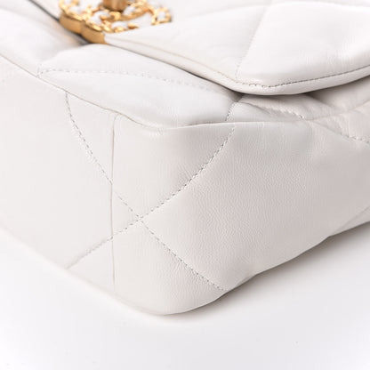 Chanel Lambskin Quilted Medium 19 Flap White 9 of 11