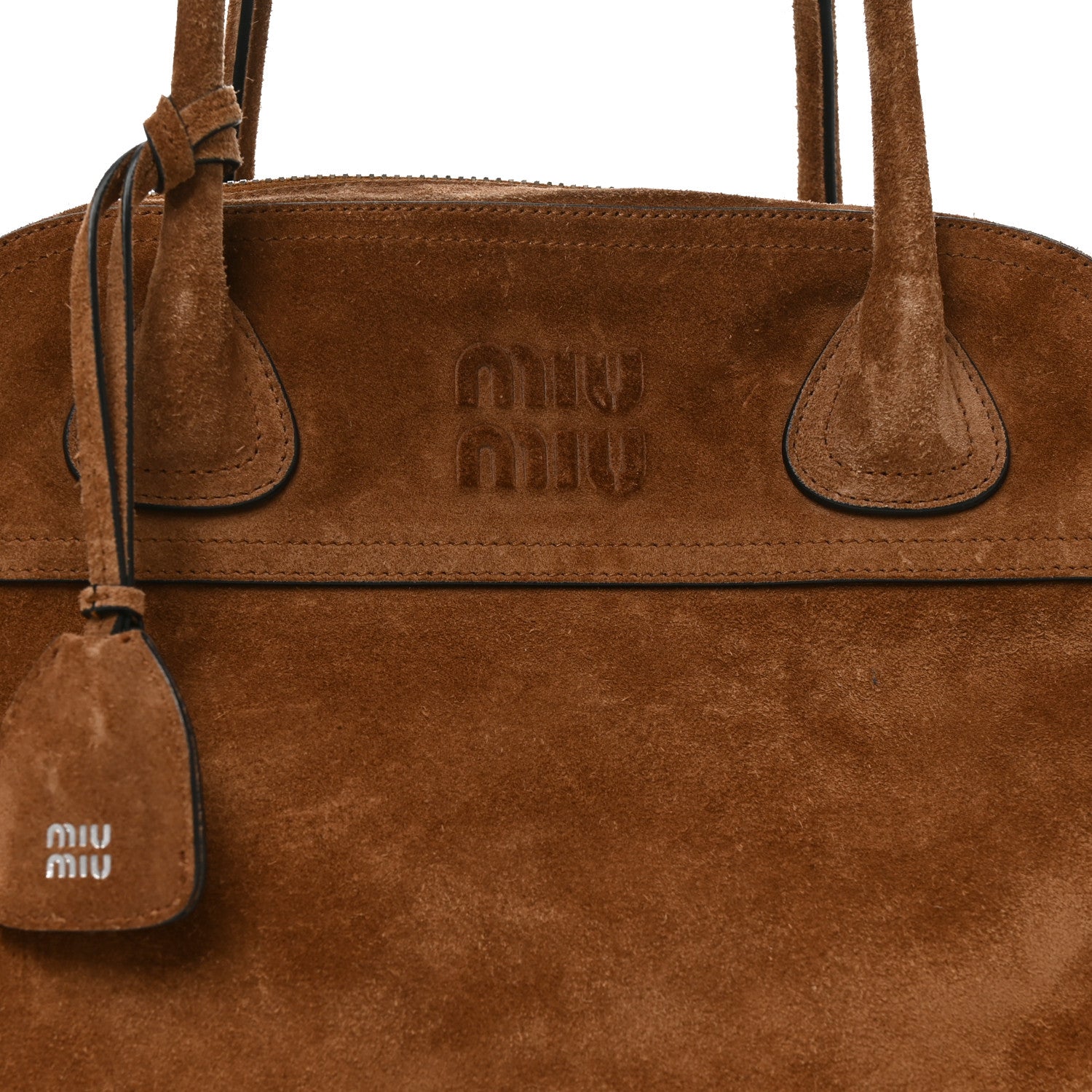 Miu Miu Camoscio Medium Vivant Bag Cacao 7 of 10