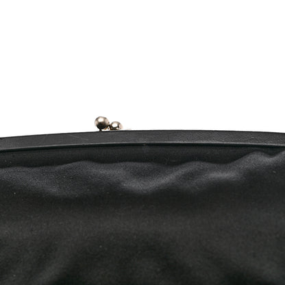 Prada Tessuto Nylon Nappa Kisslock Shoulder Bag Black 14 of 14