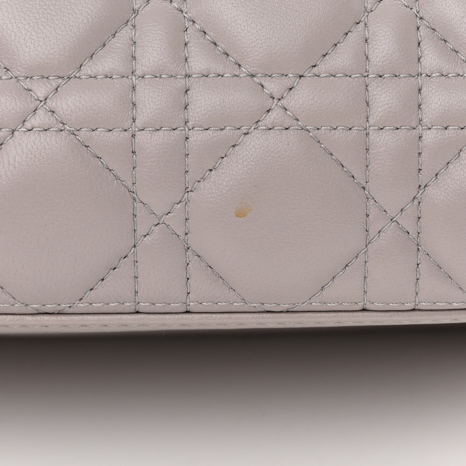 Christian Dior Lambskin Cannage Medium Lady Dior Grey 13 of 18